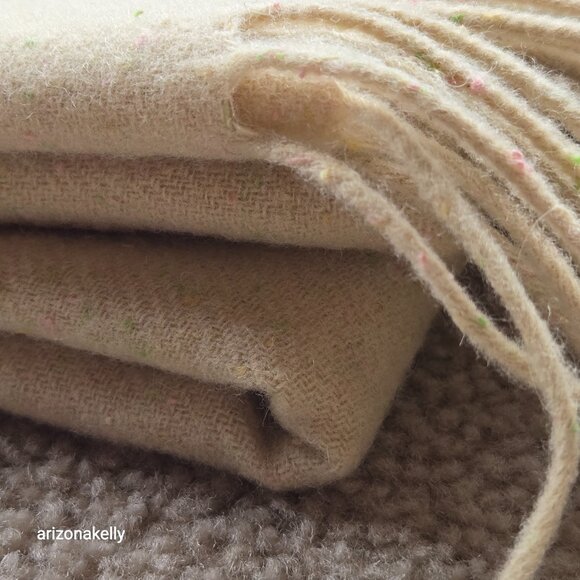 NWOT J. Crew Fringed Scarf in Speckled Wool - Picture 14 of 15